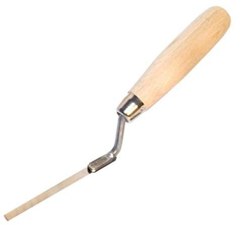 Finger Trowel 6mm, Brick Jointer, Pointing, Tuck with Wooden Handle (0314)