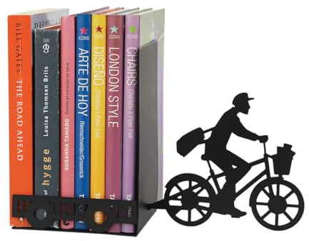 Balvi Bücherstütze Postman Farbe schwarz Dekorativ Metall