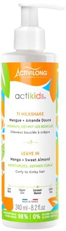 ACTIVILONG - Ti Milkshake Leave In Actikids - Sans Rinçage - Cheveux Bouclés À Crépus - Dès 3 ans - Definit Et Hydrate - Ingrédients Naturels - Vegan - Parfum Hypoallergénique - Made In France - 240ml