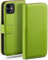 moex Book Case für iPhone 11 Handyhülle mit Kartenfach, Hülle klappbar 360 Grad Schutzhülle, Klapphülle Flip Case Cover, PU Leder Handytasche Lederhülle, Grün