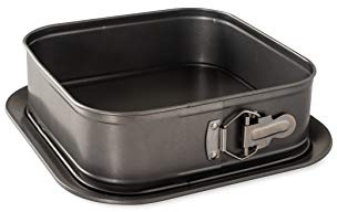 Nordic Ware Sartén cuadrada con forma de resorte, capacidad para 18 tazas, color carbón