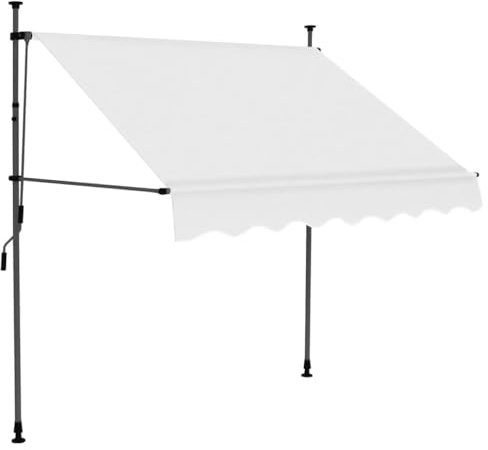 vidaXL Toldo Manual retráctil con LED Crema 150 cm