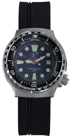Damen Uhr Taucheruhr | Edelstahl | lumineszierend | Professional 500 m
