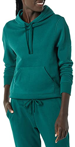Amazon Essentials Women's Fleecehoodie (finns i plusstorlek), Mörkgrön, XXL