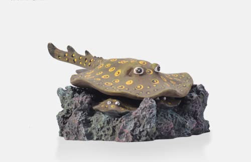 Aquarium Dekoration Aquarium Ornamente Fisch Tank ​Dekoration Aquarium Landschaftsbau Dekoration Kleine Ornamente Simulation Krokodiltiere Versunkene Auto Segeltiere Steingarten Aquarium,Luftpumpe Per