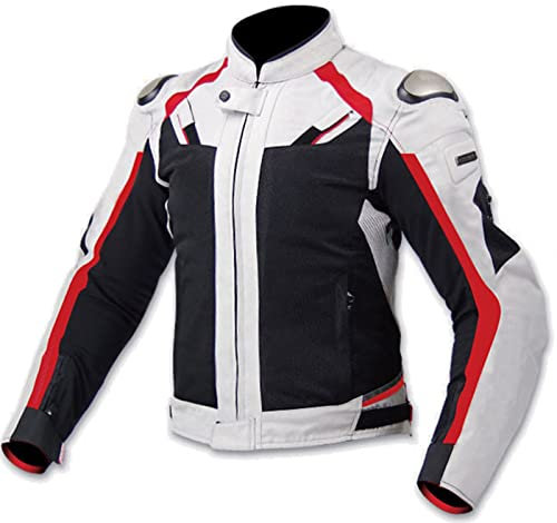 Motorrad-Reitbekleidung Herren Sommer Atmungsaktive Anti-Drop-Pendeln Mesh Lokomotive Buckel Kleidung wasserdichte Titanlegierung Racing Offroad-Motorrad-Reitausrüstung D,XXL