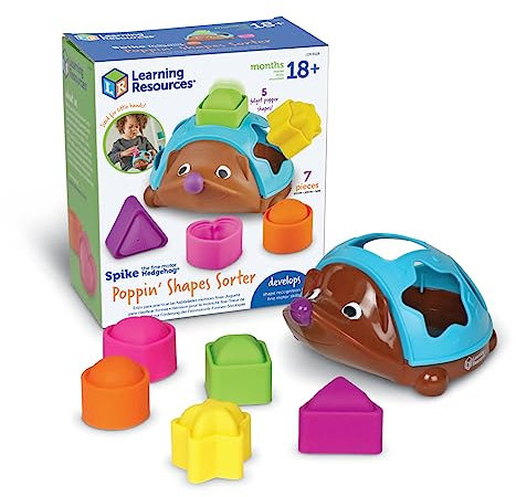 Learning Resources Spike, der Igel zur Förderung der Feinmotorik, Steckpuzzle-Sortierkasten, ab 18 Monaten, Lernspielzeug, Baby-Spielzeug, Feinmotorik-Spielzeug, Montessori-Spielzeug