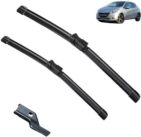 Essuie-glace de voiture compatible avec Peugeot 208 2012-2018 Balais d'essuie-glace avant en caoutchouc souple Essuie-glaces Auto Pare-brise 26 16 650 mm 400 mm (Color : 2 PCS)