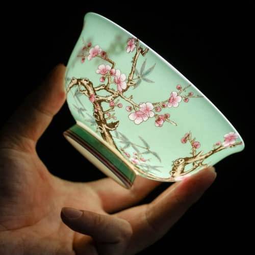 Bol en céramique, bol à soupe, bol à riz en porcelaine de style palais ancien chinois, bol à bouillie, bol à soupe12 cm 4,72 pouces bol en porcelaine domestique bol en céramique à pied haut bol en por