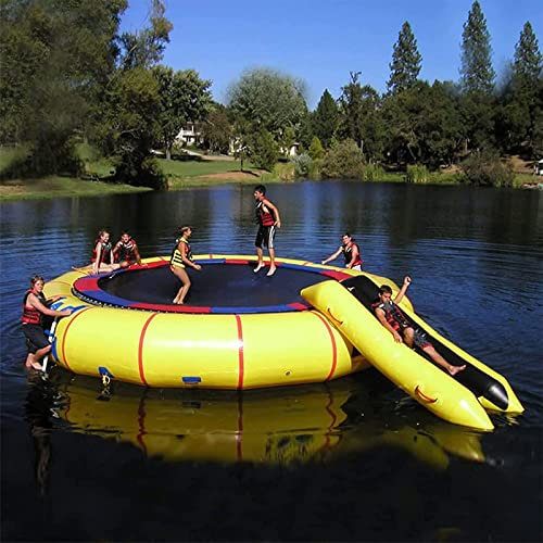 Wasserspielzeug, aufblasbares Wassertrampolin, 13 Fuß/4 m, Mobile schwimmende Wasserplattform mit Rutsche für Erwachsene und Kinder, Sommer-Wassersport, 13 Fuß/4 m