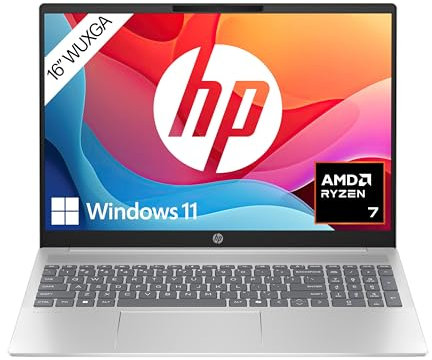 HP Pavilion Laptop | AMD Ryzen 7 8840U | 16-Inch WUXGA Display | 16 GB DDR5 RAM | 512 GB PCIe NVMe SSD | AMD Radeon Grafik | QWERTZ Keyboard | Windows 11 Home | Silver