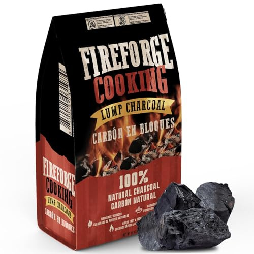 Fireforge Cooking Charbon de bois de qualité supérieure pour griller – Bois paraguayen 100 % naturel, charbon de bois durable pour barbecues, fumoirs et cuisine en plein air (8 kg)