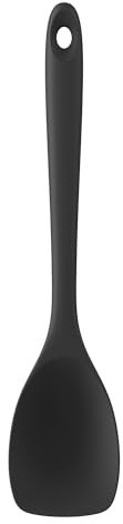 U-Taste Silikonspatel: 315 °C hitzebeständiger flexibler nahtloser Kochlöffel, Antihaft Küchen Teigschaber mit breiter Schaufelform zum Wenden Rühren Mischen Schaben Falten Servieren (Schwarz)