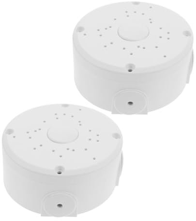 HOMOCONO 2pcs Large Round Outdoor Junction Box Weatherproof Design for Camera Cables