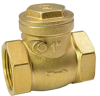 DYETEE Rückschlagventil, DN15/DN20/DN32 Gewinde-Schwenkrückschlagventil Messing 1/2 3/4/1'' BSPP Hochdruck-Wasserrohr-Rückschlagventil Gelb(1/2)