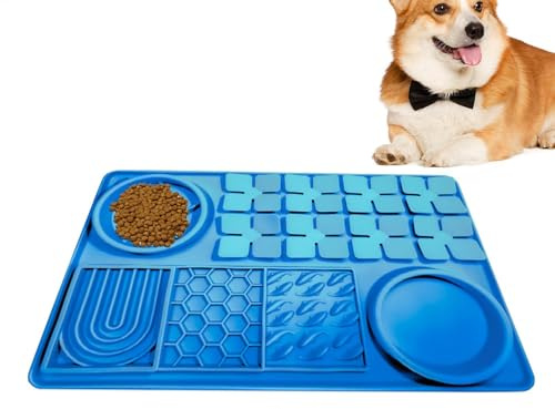 Tappetino per leccare cani | Leccare lentamente cani mangiando pastiglie di cibo, tappetino da annusare per cani gatti animali domestici addestramento bagno toelettatura calmante riduzione della noia