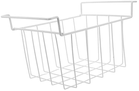 LABRIMP Cesta Organizadora de Alambre para Congelador Asa, Cesta Multiusos de Hierro para Almacenamiento en Cocina y Optimización de Espacio