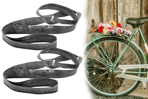 2X Fahrradschlauch Nr.19, hergestellt von Schwalbe, Schlauch 27.5/28 / 29 Zoll ETRTO 40/62-584/635 mit Autoventil/Schrader 40mm
