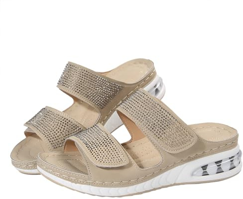 Sandalo Estive Donna Ortopediche Leggere Sandali Mare Da Casa Antiscivolo Ciabatte Sportivo Punta Aperta Eleganti Infradito Supporto Arco Plantare Da Passeggio Slippers Suole Per Camminare Morbido