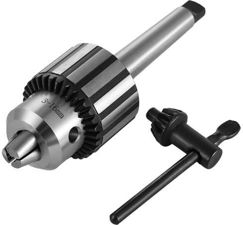 1/8-5/8 Drill Chuck Set, Heavy Duty Precision Chuck with MT2 Shank & Chuck Key, 0.005 in Accuracy, Three Jaw, Ideal for Lathes, Drilling Machine