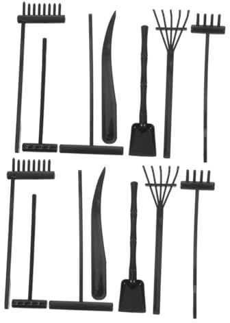 Supvox Zen Gartenrechen Satz Kunststoff Schwarz Kleiner Sandkasten Rechen Zubehör Für Meditations Zengarten Dekorativ Für Teehaus Und Zimmer Langlebig Und Leicht