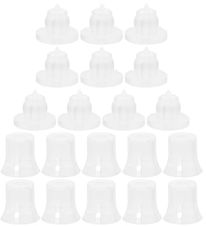 NIYANGLE Vis de Fixation Transparente en Plastique 14x14mm, Kit D'entretoises et Écrous pour Panneaux Publicitaires, Montage Professionnel et Bricolage, 10 Pièces, Usage Intérieur