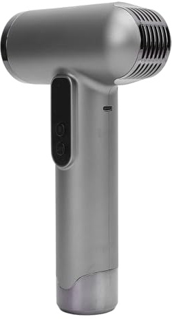 POENVFPO Asciugacapelli Senza Fili, Asciugacapelli Senza Fili Ricaricabile USB da 15000 MAh con Motore Ad Asciugatura Rapida e Ugello per Lo Styling per Uso Domestico in Viaggio (SILVER)