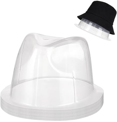 UNICRAFTALE 12 Stück Cowboyhut Präsentationsständer Organizer Kunststoff Hutformer Einsatz Transparent Halter Für Fedora Hüte Mit Breiter Krempe Für Reisen Aufbewahrung Zu Hause 237x205x125mm