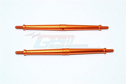 GPM Aluminum 4mm Clockwise And Anticlockwise Turnbuckles (Total Length 120.5mm - Both Side Thread 10mm) - 1Pr Orange