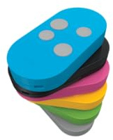 télécommande - 2 canaux - double fréquence - rolling code - bleu - came 806ts-0111