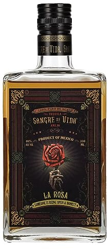 Sangre de Vida Loteria LA ROSA Añejo Tequila 100% de Agave 40% Vol. 0,35l