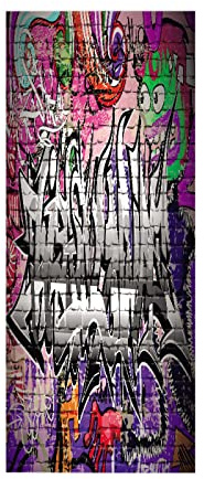 TüRaufkleber TüRtapete Fototapete TüRfolie Selbstklebend 3d Motiv FüR TüRen TüR Bekleben Folie Graue Graffiti 77 X 200cm(30,31 X 78,7 Zoll)