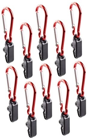10 Stück Camping Zelt Clips Mit Karabiner - Planenbefestigungsclip Für Outdoor Markisen, Tarps, Grillplanen - Hochfester Kunststoff, Leicht Und Tragbar