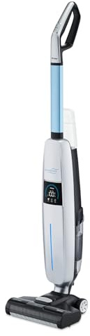 Trisa Wet Clean Smart T0713, 3-in-1 Saugwischer, Power Spray & 32V, 120m² | Power Spray für Hartnäckiges, Getrenntes 2-Tank-System (700ml/650ml), HEPA-Filter, 35 Min, Selbstreinigung, Sprachassistent