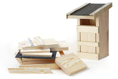 Nistkasten-Bausatz für Halbhöhlenbrüter - „Made in Germany“ mit positivem sozialen Beitrag – Nistkasten für Vögel wie z.B. Rotkehlchen, Bachstelze, etc.