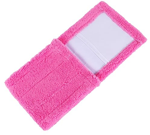 Mikrofaser Moppkopf Ersatzpad 2 Stück Pack, Rot für Marmor und Glas | Waschbar, Leicht Wechselbar, Sitzt Fest Am Mopp, für Büro und Laden, Langlebige Reinigung