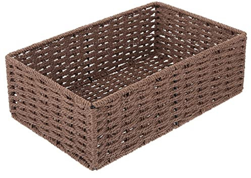 SHERCHPRY Panier de Rangement Corde de Papier Tressée Panier de Rangement pour Étagères
