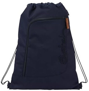 Satch Sportbeutel Turnbeutel für Mädchen und Jungen mit Reißverschlussfach, 12 Liter, Rucksack fixierbar Nordic Blue - Blau