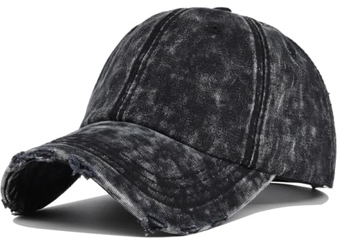 XYIYI Vintage Basecap Verstellbare Distressed Washed Baseball Kappe für Damen Herren