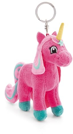 NICI Schlüsselanhänger Lissy Pony Einhorn Antonia 10cm pink - Plüsch-Begleiter Kuscheltieranhänger mit Schlüsselring für Schlüsselband, Schlüsselbund & Schlüsselhalter, Rosarot