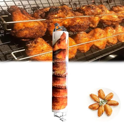 Chicken Wing BBQ Gabel, 2024 neue Metall BBQ Grillgabel, Chicken Wing Grillschienen, BBQ Grillgabel, Spieße, BBQ Grill Set, Outdoor Picknick, Camping Grill (1PCS)