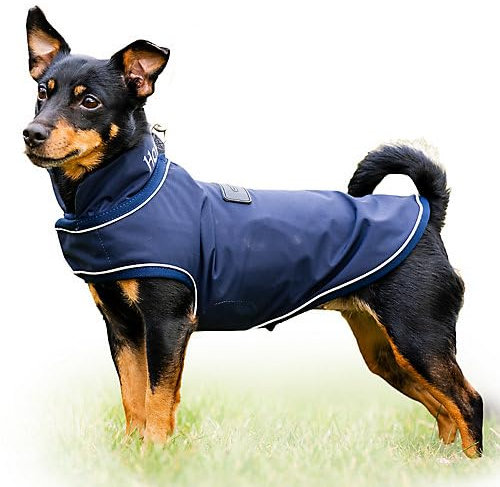 Horseware Signature Hunde-Regenmantel, Größe XXS, Marineblau