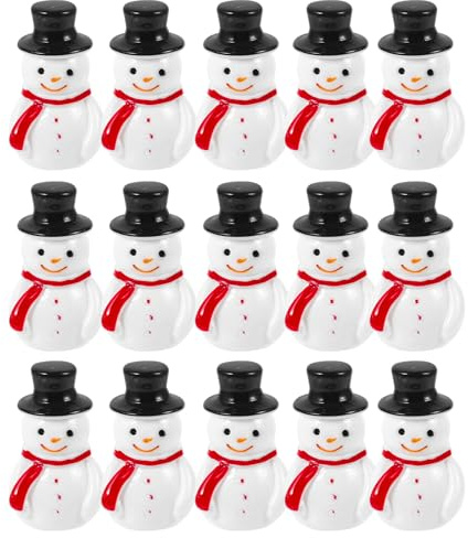 Cabilock 20pcs Mini Snowman Statue Ornament, Christmas Snowman Crafts Bulk Xmas Tree Decor Miniature Christmas Figures Snowman Figurines Micro Landscape Decorations for Xmas Party Supplies