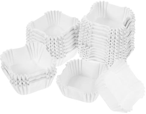 MAGICLULU Pirottini Rettangolari Per Cupcake 2000 Pezzi Pirottini Quadrati in Carta Per Cupcake Facili Da Usare E Smaltire Per Feste Di Dolci E Regali.