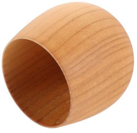 Alipis Natural Wooden Tea Cup Wooden Mug for Hot Drinks Leakproof Camping Cup
