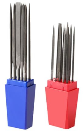 perfeclan 20-teiliges Schmuckfeilen-Set, Modellfeilen, flach, halbrund, dreieckig, rund, Handwerkzeuge, Schmuckformungsfeile zum Entgraten von Holz und Stein