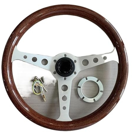 Volant Universel 14 Pouces 350 Mm Volant Sport Classique Vintage Volant de voiture(A01)