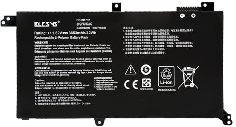 BLESYS Batterie pour ASUS FX571G FX571GD FX571GT FX571L FX571LH FX571LI FXF571 FXF571G FXF571GT X571L X571LH X571G fx571gt-hn fx571gt-al fx571gt-bq fx571gt-bq691t 11.52V/42Wh