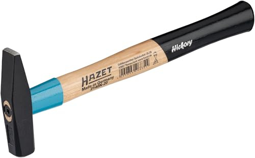 HAZET Martillo de cerrajero BluGuard 2140N-20, 280 mm de longitud, cabeza de martillo de 200 g, con tornillo de cuña para máxima seguridad, acero de calidad y mango ergonómico