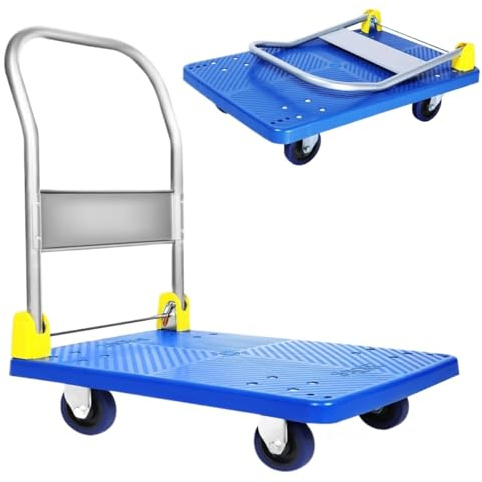 GTOULHH Transportkarre Hubwagen Robuster, Faltbarer Wagen Mit Rädern Und Platzsparendem Griff Transporthilfe